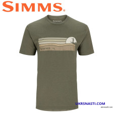 Футболка Simms Sunset T-Shirt Military Heather размер XL